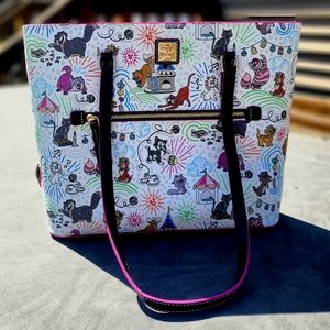 Disney Dooney & Burke Cats Sketch Paws Pal Tote Bag